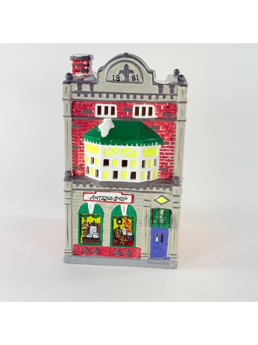 Dept 56 Cobblestone Antique Shop Vintage 1988 51233 Snow Village Christmas Decor
